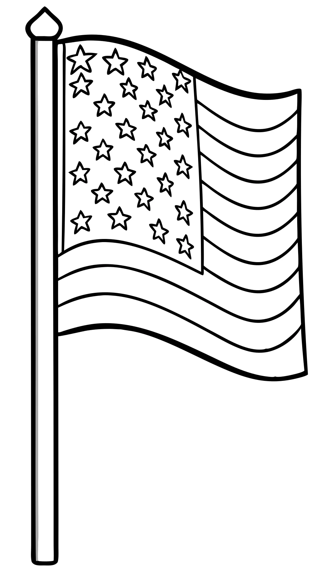 drapeau de la page à colorier des États-Unis